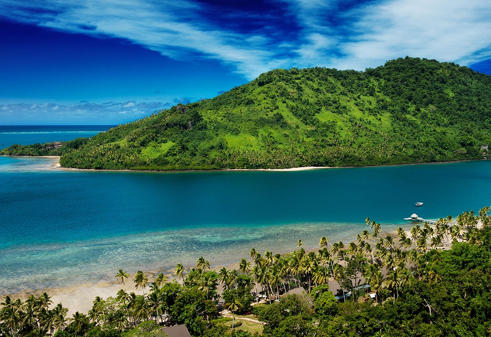 Lalati Resort is located at the mouth of Malumu Bay, on Beqa's northern coast. Coral reefs begin just off the beach. Lalati Resort is located at the mouth of Malumu Bay, on Beqa's northern coast. Coral reefs begin just off the beach.