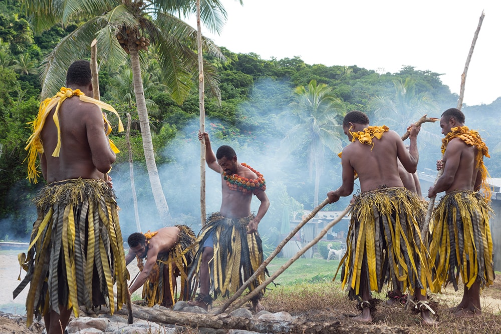 The fire walkers of Beqa Island are famous for their ability to walk across fire-heated rocks with impunity. The fire walkers of Beqa Island are famous for their ability to walk across fire-heated rocks with impunity.