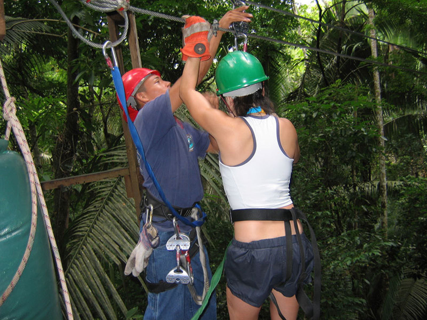 Ziplining in Belize