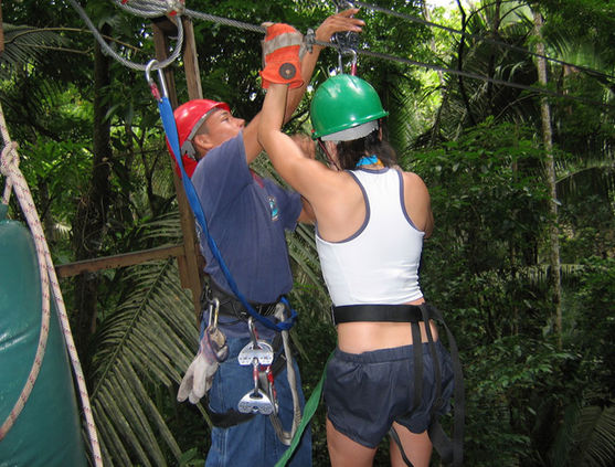 Ziplining in Belize
