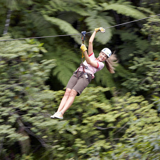 Ziplining in Fiji