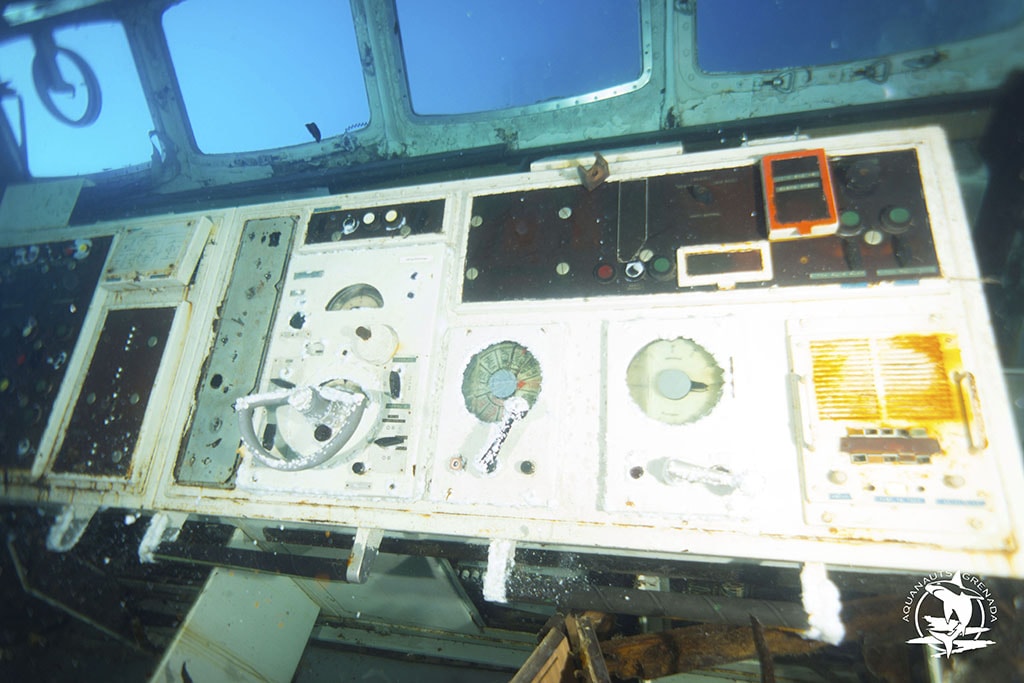 The wheelhouse of the Anita, shortly after sinking. Over time, this area will be coated in a coral and sponge growth. The wheelhouse of the Anita, shortly after sinking. Over time, this area will be coated in a coral and sponge growth.