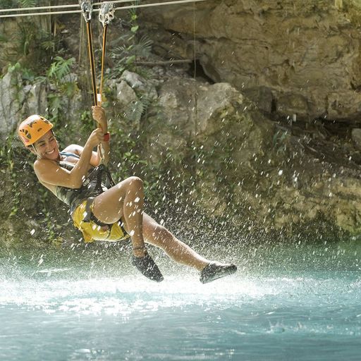 Ziplining in Riviera Maya