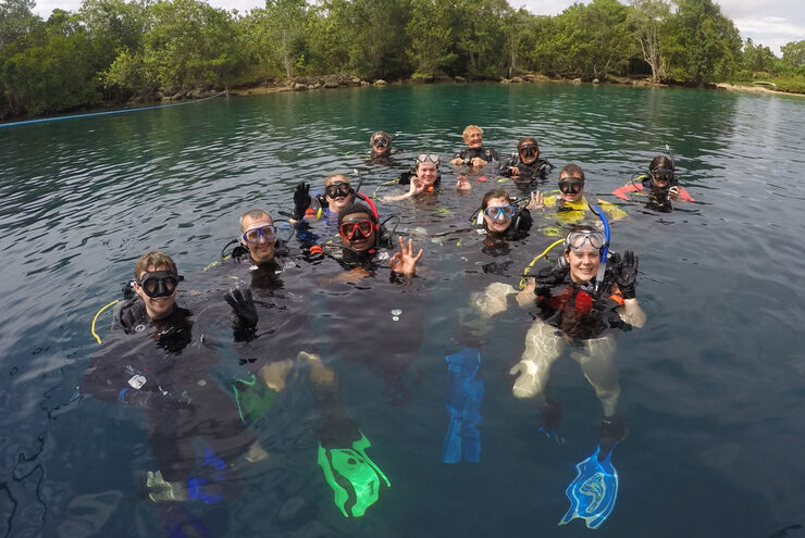 SCUBA diving in the Solomon Islands